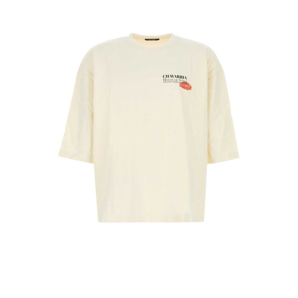 Willy Chavarria Men Ivory Cotton Oversize Total Transformation T-Shirt